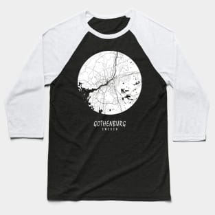 Gothenburg, Sweden City Map - Full Moon Baseball T-Shirt